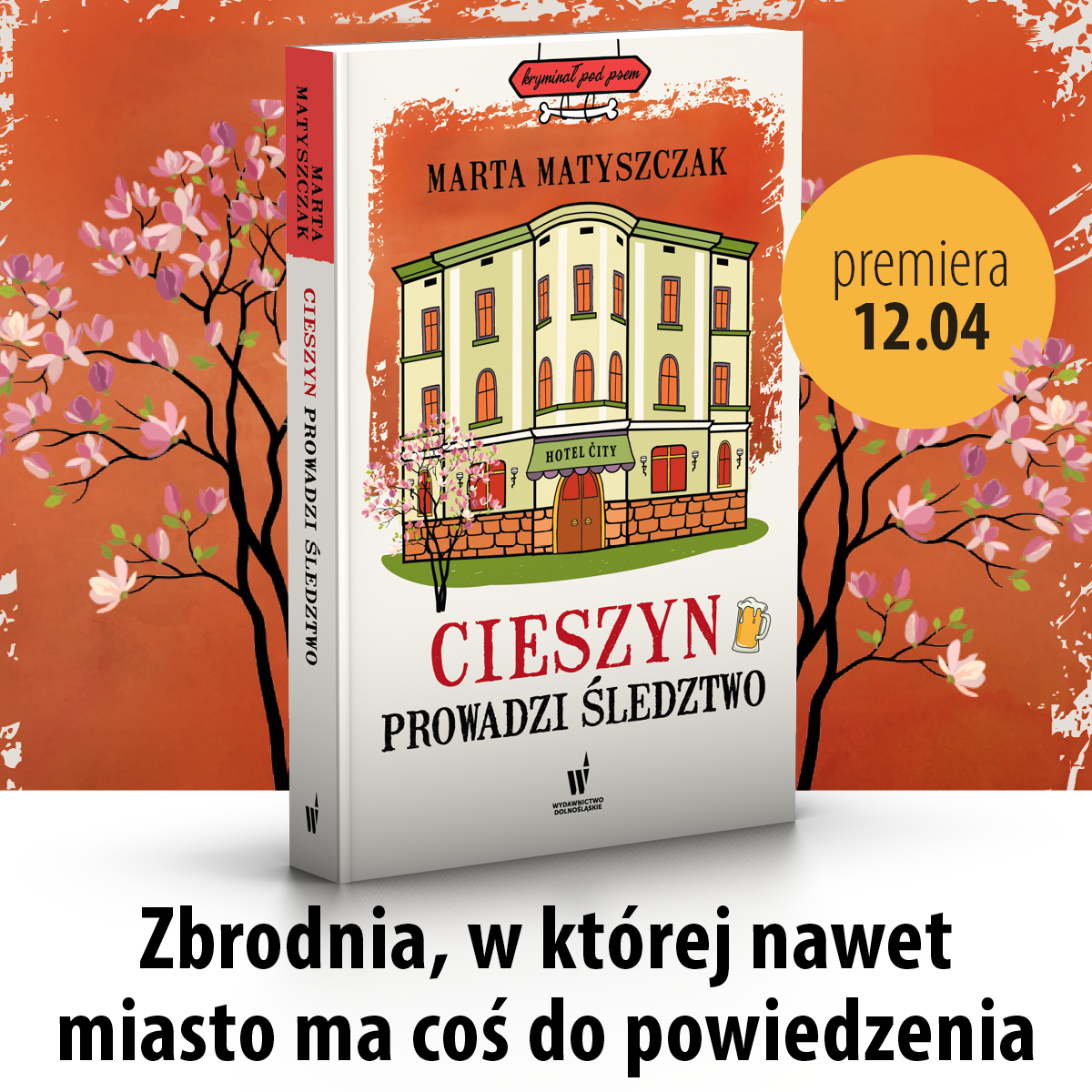 Grafika promująca premierę książki 